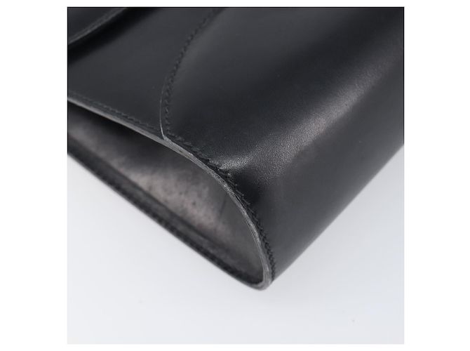 Borsa a tracolla GUCCI in pelle nera e oro Auth 199099 Nero D'oro - vista 14
