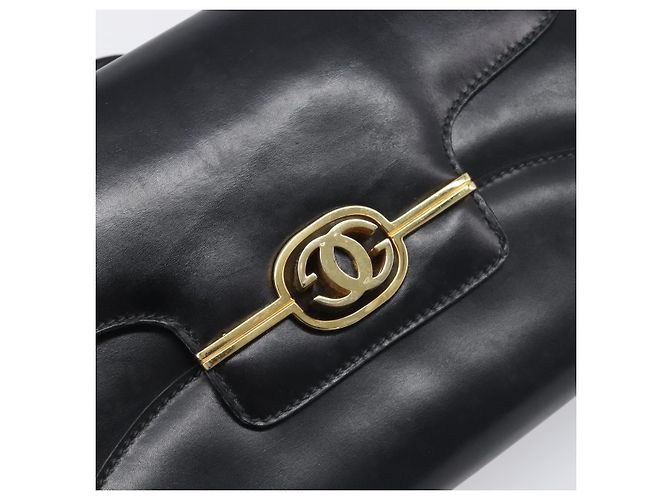 Borsa a tracolla GUCCI in pelle nera e oro Auth 199099 Nero D'oro - vista 17