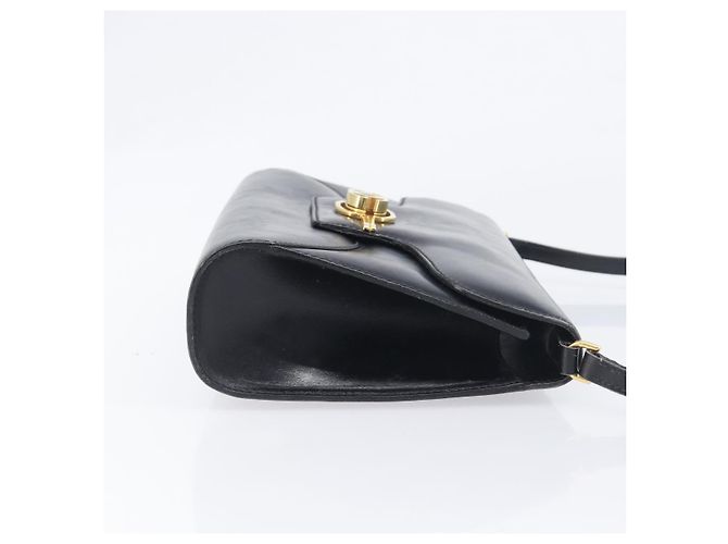 Borsa a tracolla GUCCI in pelle nera e oro Auth 199099 Nero D'oro - vista 3