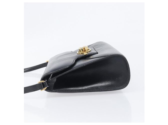 Borsa a tracolla GUCCI in pelle nera e oro Auth 199099 Nero D'oro - vista 4