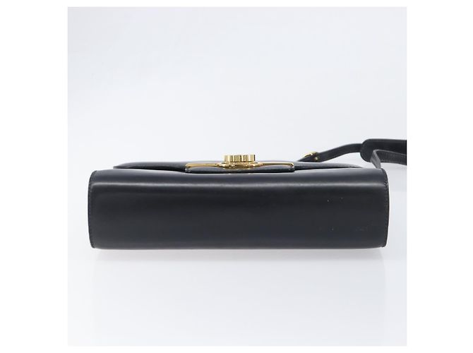Borsa a tracolla GUCCI in pelle nera e oro Auth 199099 Nero D'oro - vista 5