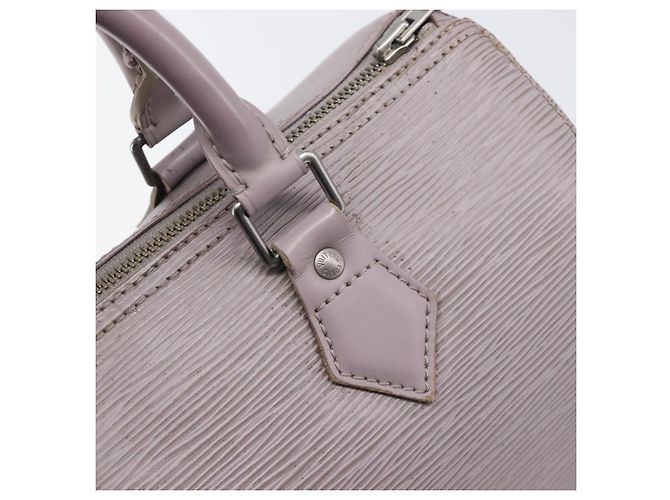 Sac à main LOUIS VUITTON Epi Speedy 25 Gray Lilac M4301B LV Auth 199172A Marron Violet - vue 18