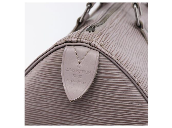 Sac à main LOUIS VUITTON Epi Speedy 25 Gray Lilac M4301B LV Auth 199172A Marron Violet - vue 19