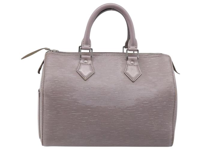 Sac à main LOUIS VUITTON Epi Speedy 25 Gray Lilac M4301B LV Auth 199172A Marron Violet - vue 2