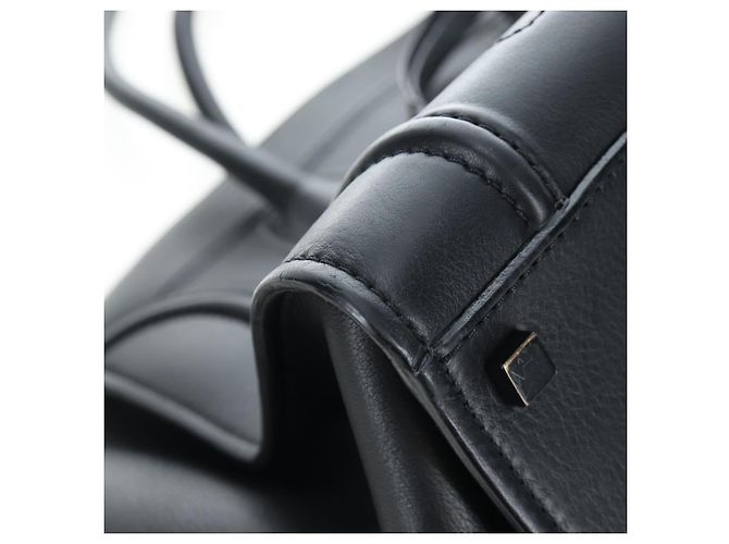 Céline Borsa a mano CELINE Luggage Phantom in pelle nera autentica am12412M Nero - vista 15