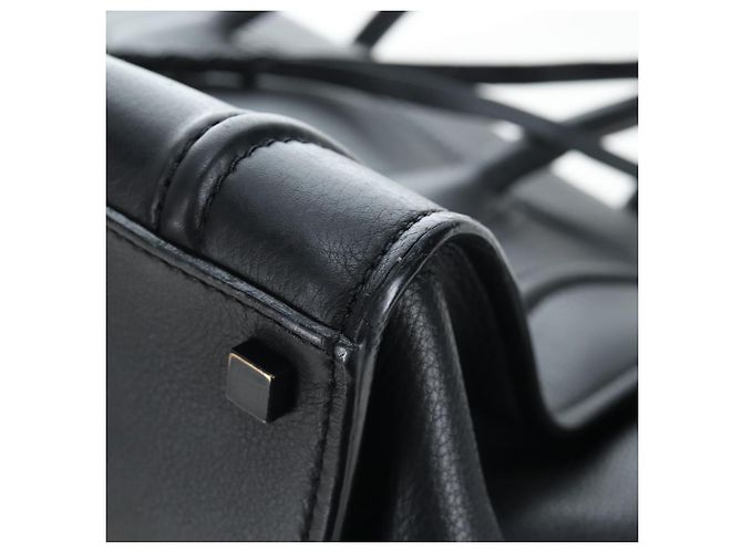 Céline Borsa a mano CELINE Luggage Phantom in pelle nera autentica am12412M Nero - vista 16