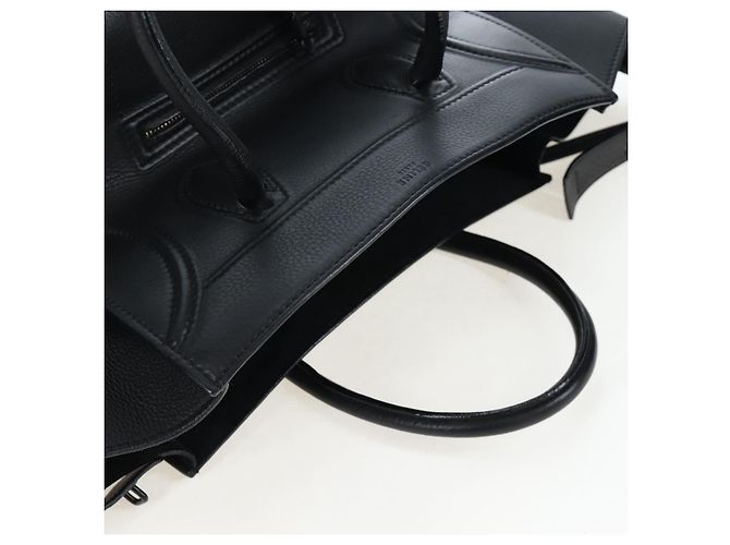 Céline Borsa a mano CELINE Luggage Phantom in pelle nera autentica am12412M Nero - vista 6