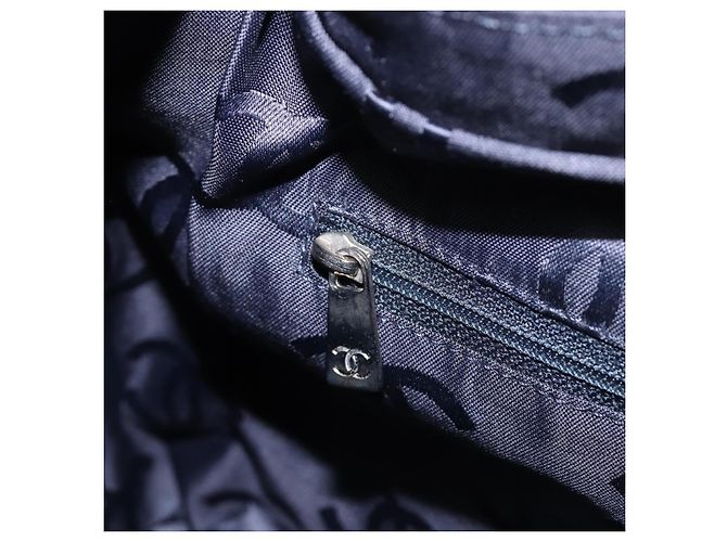 Borsa a tracolla CHANEL COCO Mark Denim Blue Silver CC Auth yk20842V Argento - vista 22