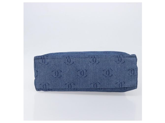 Borsa a tracolla CHANEL COCO Mark Denim Blue Silver CC Auth yk20842V Argento - vista 5