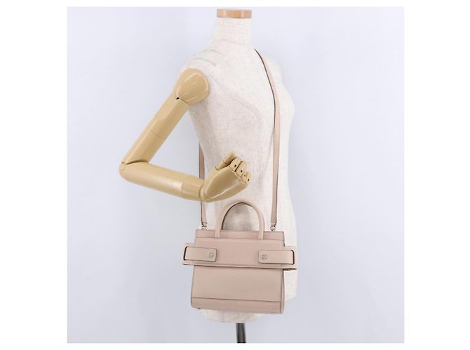 Borsa a mano GIVENCHY Horizon in pelle 2way Rosa Argento Auth BA14820M - vista 27
