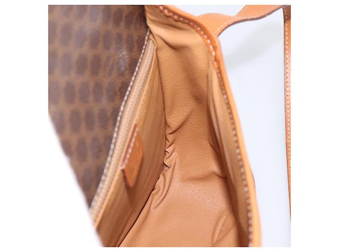 Céline Borsa a Tracolla CELINE Macadam PVC Pelle Marrone Tono Oro Auth BA15351 - vista 20