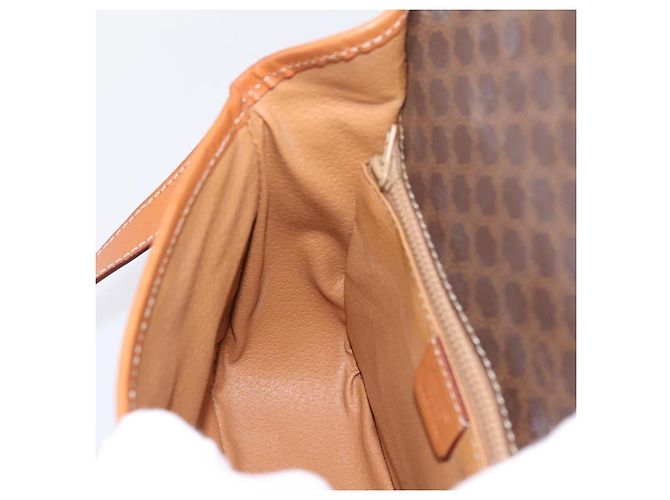 Céline Borsa a Tracolla CELINE Macadam PVC Pelle Marrone Tono Oro Auth BA15351 - vista 21