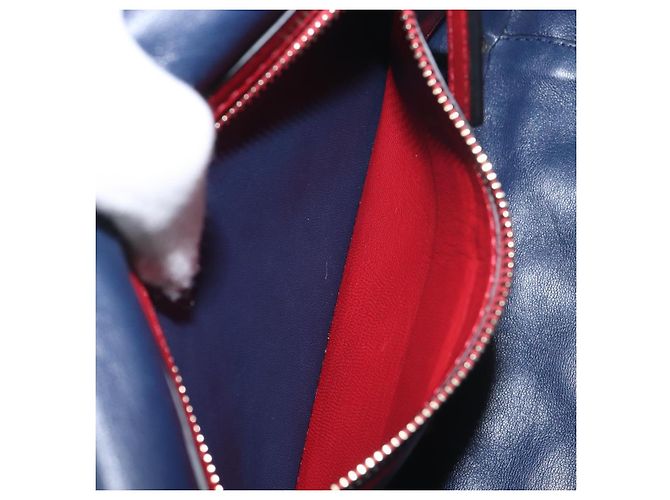 Borsa a tracolla Valentino Rock Studs Chain in pelle 2way Navy Gold Auth 198645M D'oro Blu navy - vista 25
