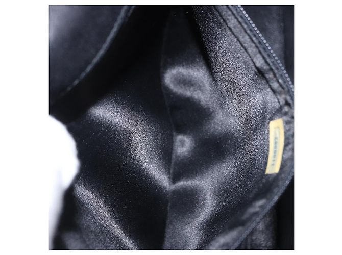 Borsa a tracolla CHANEL Matelasse con catena in pelle d'agnello nera e oro CC Auth 199673V Nero D'oro - vista 21