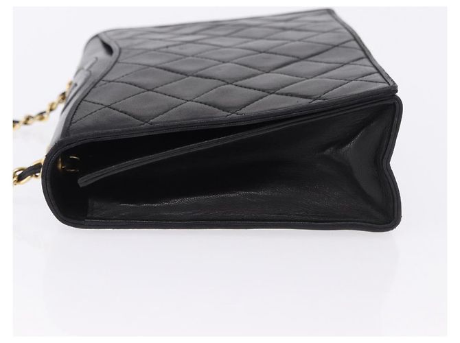 Borsa a tracolla CHANEL Matelasse con catena in pelle d'agnello nera e oro CC Auth 199673V Nero D'oro - vista 4