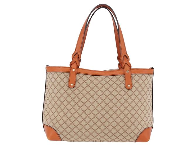 Borsa Tote GUCCI GG Canvas Orange Gold 269878 Auth ki6812V D'oro Arancione - vista 13