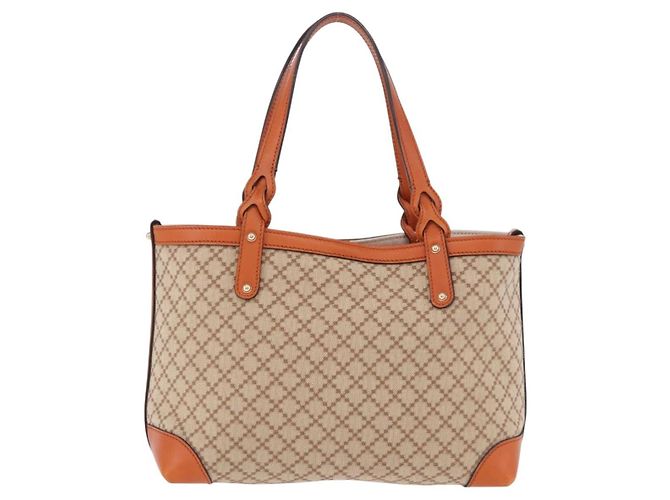 Borsa Tote GUCCI GG Canvas Orange Gold 269878 Auth ki6812V D'oro Arancione - vista 2
