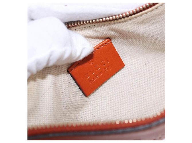 Borsa Tote GUCCI GG Canvas Orange Gold 269878 Auth ki6812V D'oro Arancione - vista 21