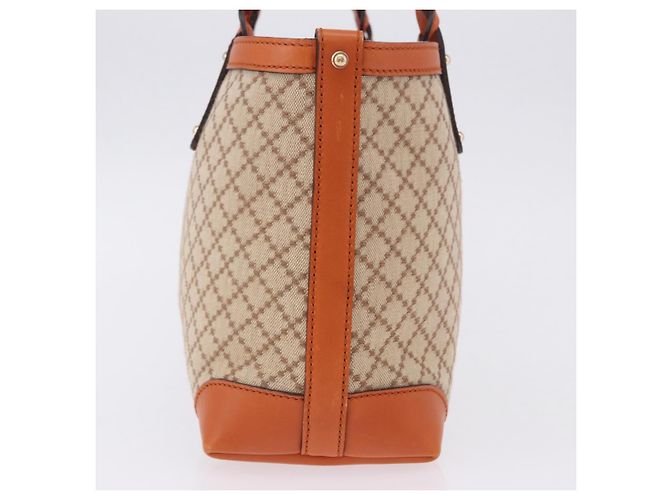 Borsa Tote GUCCI GG Canvas Orange Gold 269878 Auth ki6812V D'oro Arancione - vista 3