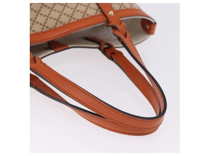 Borsa Tote GUCCI GG Canvas Orange Gold 269878 Auth ki6812V D'oro Arancione - vista 8
