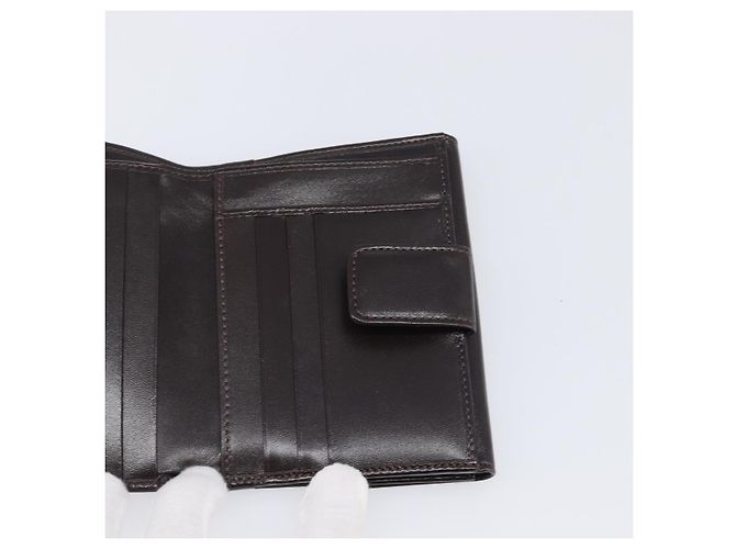 Portafoglio FENDI Zucca Canvas Mamma Baguette Nero Marrone Auth 199786A - vista 18