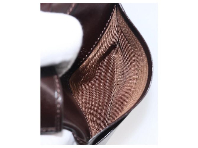 Portafoglio FENDI Zucca Canvas Mamma Baguette Nero Marrone Auth 199786A - vista 23