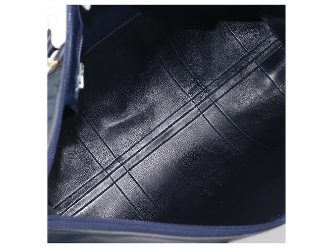Borsa a mano Christian Dior Trotter Canvas Navy Gold Auth 199593 D'oro Blu navy - vista 11