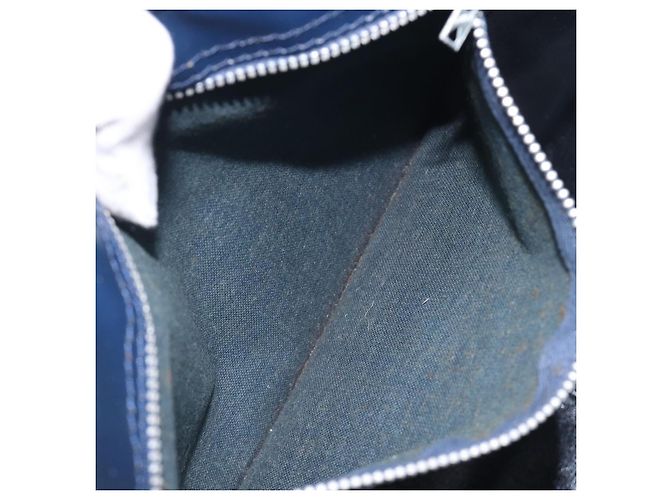 Borsa a mano Christian Dior Trotter Canvas Navy Gold Auth 199593 D'oro Blu navy - vista 12