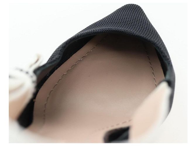 Décolleté Slingback Christian Dior in pelle nera Auth 196738M Nero - vista 16