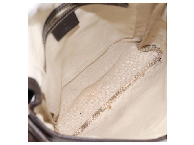 Borsa a tracolla GUCCI GG Supreme PVC Beige Gold 223666 Auth 200916 D'oro - vista 11