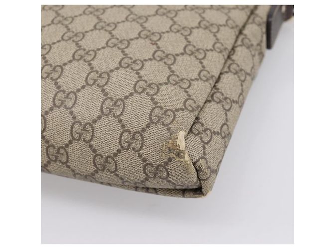 Borsa a tracolla GUCCI GG Supreme PVC Beige Gold 223666 Auth 200916 D'oro - vista 15