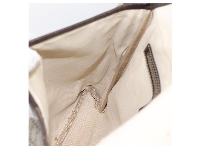 Borsa a tracolla GUCCI GG Supreme PVC Beige Gold 223666 Auth 200916 D'oro - vista 19
