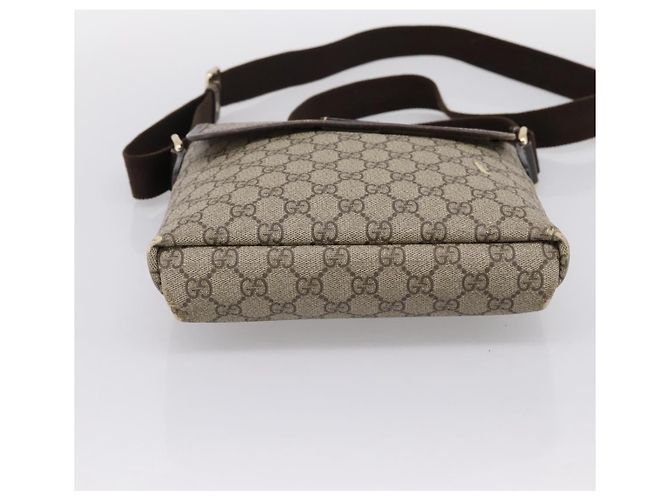 Borsa a tracolla GUCCI GG Supreme PVC Beige Gold 223666 Auth 200916 D'oro - vista 5