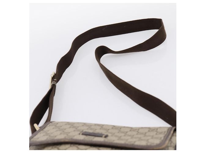 Borsa a tracolla GUCCI GG Supreme PVC Beige Gold 223666 Auth 200916 D'oro - vista 8