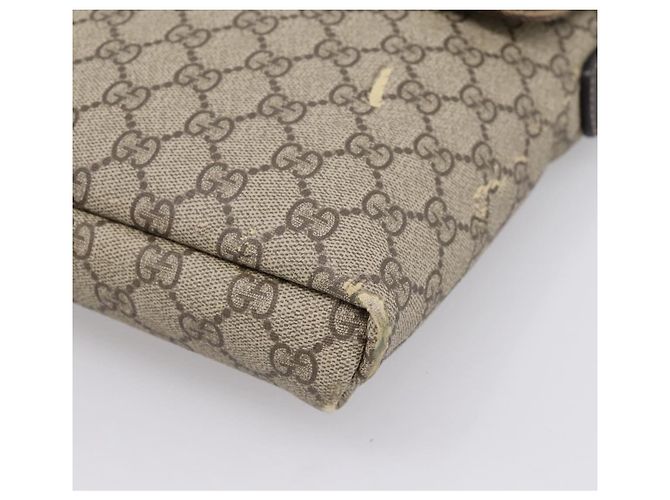 Borsa a tracolla GUCCI GG Supreme PVC Beige Gold 223666 Auth 200916 D'oro - vista 9