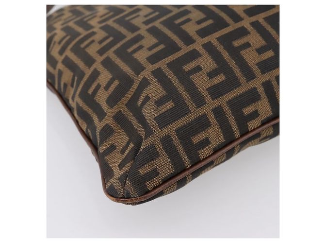 Borsa a tracolla FENDI Zucca Canvas Marrone Tono Oro Auth 199011 - vista 10