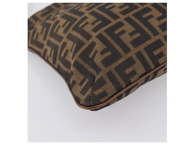 Borsa a tracolla FENDI Zucca Canvas Marrone Tono Oro Auth 199011 - vista 15