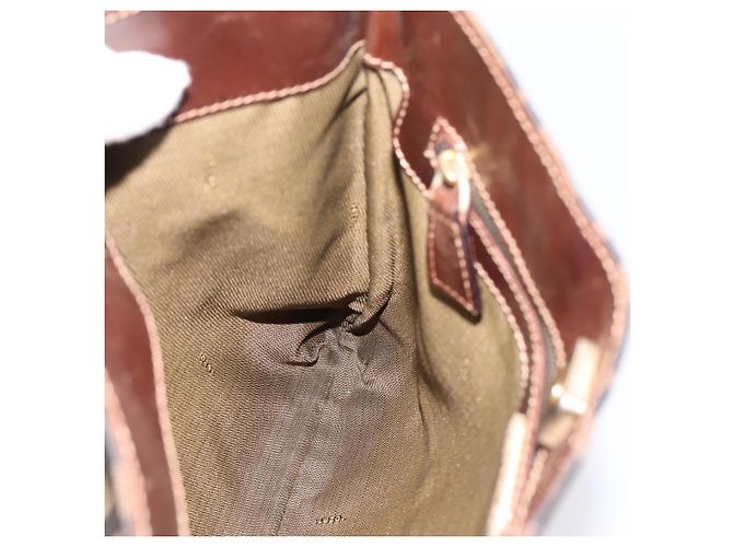 Borsa a tracolla FENDI Zucca Canvas Marrone Tono Oro Auth 199011 - vista 19