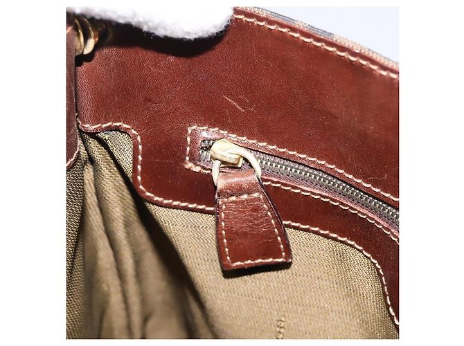 Borsa a tracolla FENDI Zucca Canvas Marrone Tono Oro Auth 199011 - vista 20