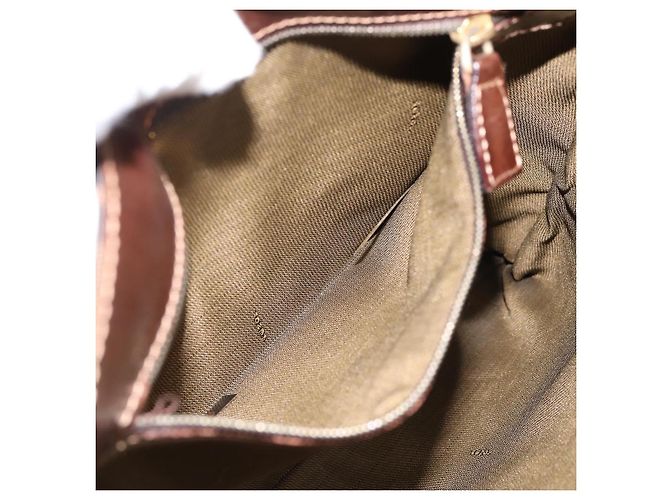 Borsa a tracolla FENDI Zucca Canvas Marrone Tono Oro Auth 199011 - vista 21