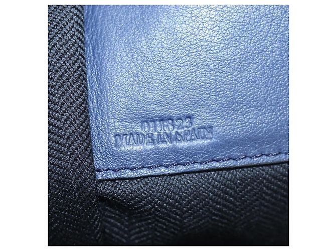 Bolsa de mão LOEWE Hammock Canvas 2way Navy Gold Auth 198690M Dourado Azul marinho - vista 11