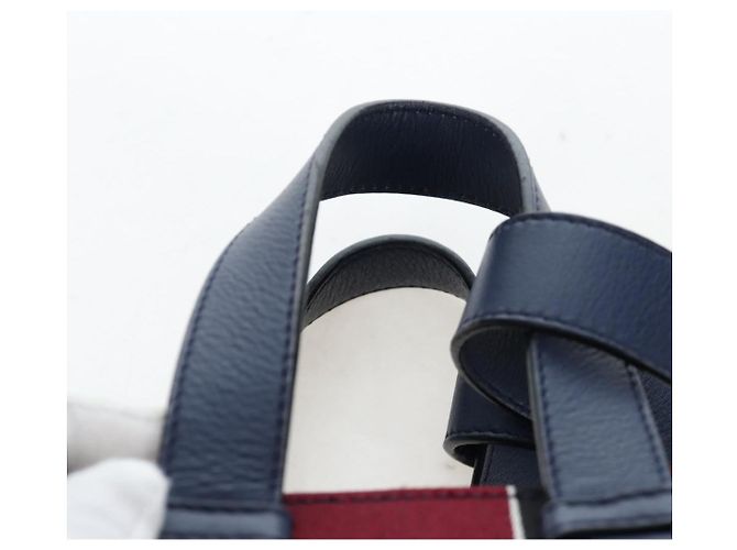 Bolsa de mão LOEWE Hammock Canvas 2way Navy Gold Auth 198690M Dourado Azul marinho - vista 14