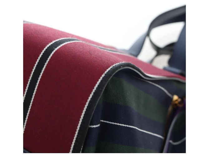 Bolsa de mão LOEWE Hammock Canvas 2way Navy Gold Auth 198690M Dourado Azul marinho - vista 18