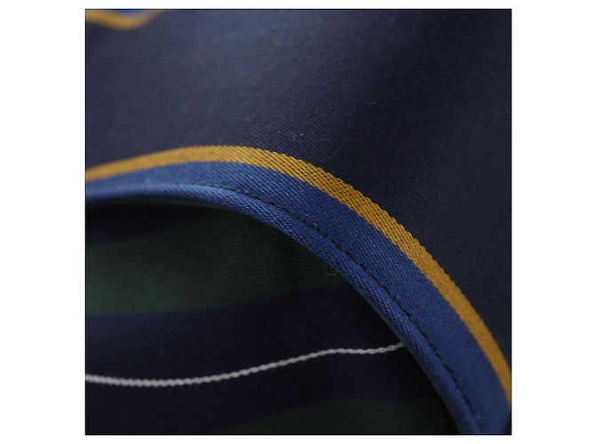 Bolsa de mão LOEWE Hammock Canvas 2way Navy Gold Auth 198690M Dourado Azul marinho - vista 19