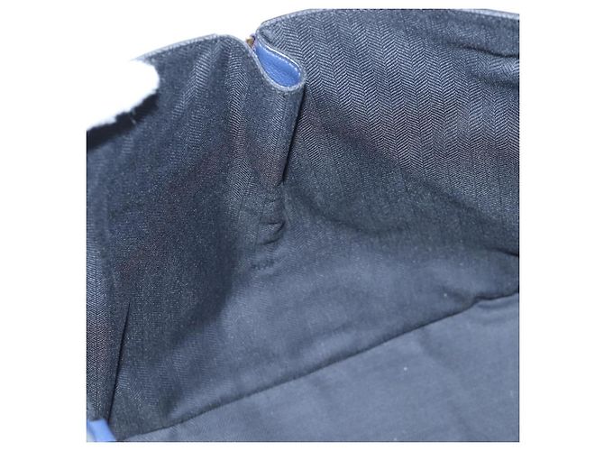 Bolsa de mão LOEWE Hammock Canvas 2way Navy Gold Auth 198690M Dourado Azul marinho - vista 24