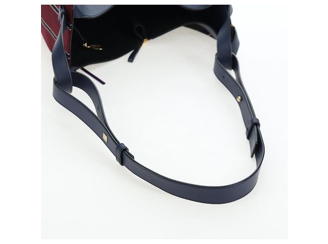 Bolsa de mão LOEWE Hammock Canvas 2way Navy Gold Auth 198690M Dourado Azul marinho - vista 8
