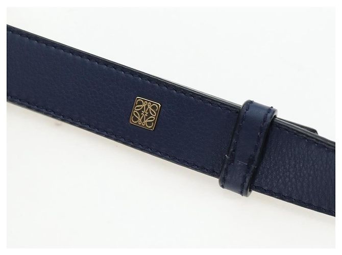 Bolsa de mão LOEWE Hammock Canvas 2way Navy Gold Auth 198690M Dourado Azul marinho - vista 9