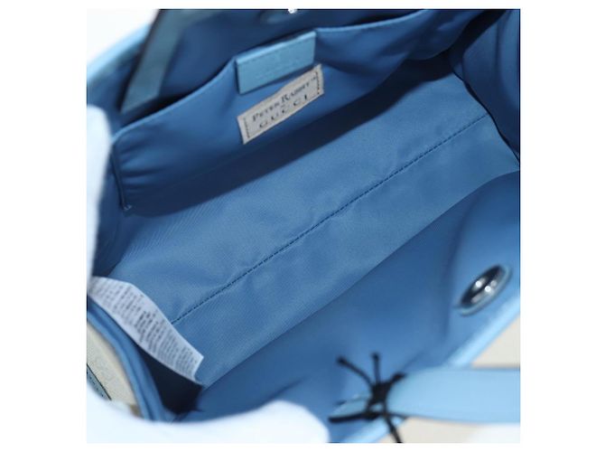 GUCCI GG Supreme Children's PVC Peter Rabbit White Blue 605614 Auth 196593SAM Light blue - view 10