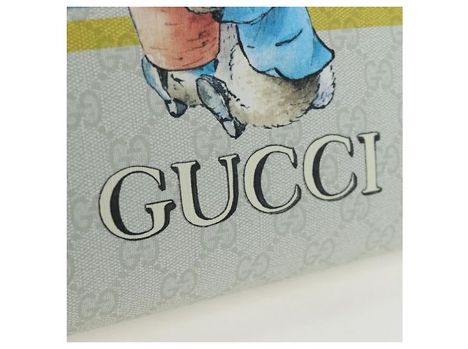 GUCCI GG Supreme Children's PVC Peter Rabbit White Blue 605614 Auth 196593SAM Light blue - view 18