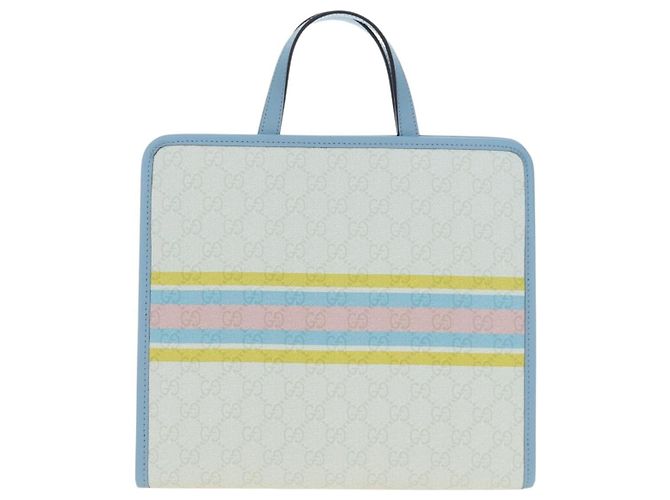 GUCCI GG Supreme Children's PVC Peter Rabbit White Blue 605614 Auth 196593SAM Light blue - view 2